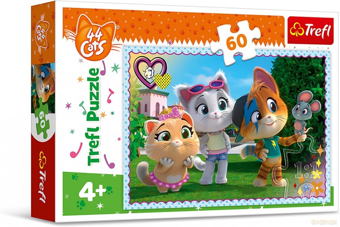 TREFL 60 el. Zabawy w gronie przyjaciół 44 Koty [PUZZLE]
