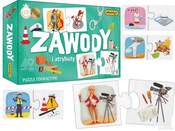 Zawody i atrybuty - puzzle [GRA]