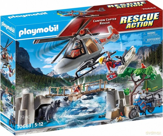 Zestaw figurek Rescue Action 70663 Misja śmigłowca w kanionie