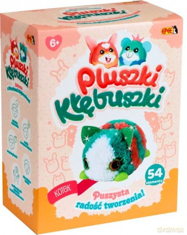 Zestaw kreatywny Pluszki-Kłębuszki 54 el. Kotek