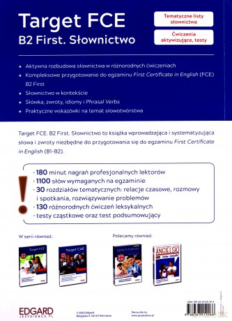 Angielski. Target FCE. B2 First. Słownictwo - Karolina Sobocińska [KSIĄŻKA]