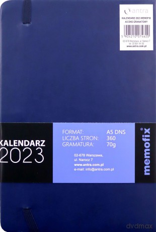 Kalendarz 2023 Memo A5 DNS granatowy [KALENDARZ]