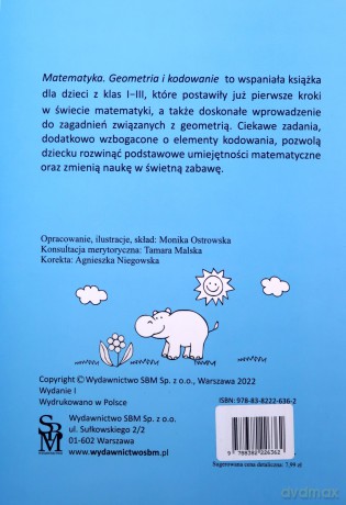 Matematyka. Geometria i kodowanie Zeszyt ćwiczeń dla kl. I-III - Monika Ostrowska [KSIĄŻKA]