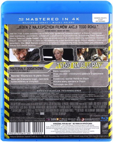 Elizjum (Mastered in 4K) [Blu-Ray]