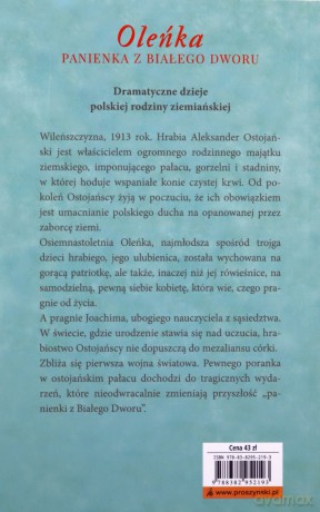 Oleńka. Panienka z Białego Dworu - Wioletta Sawicka [KSIĄŻKA]
