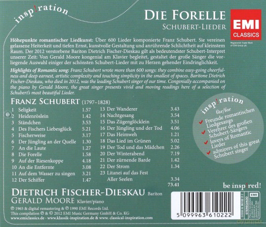 Fischer-Dieskau: Die Forelle: Schubert-Lieder [CD]