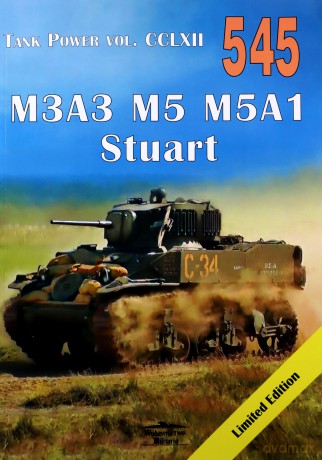 Tank Power Vol. CCLXII M3A3 M5 M5A1 Stuart nr 545 - Janusz Ledwoch [KSIĄŻKA]