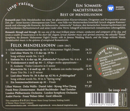Best Of Mendelssohn [CD]