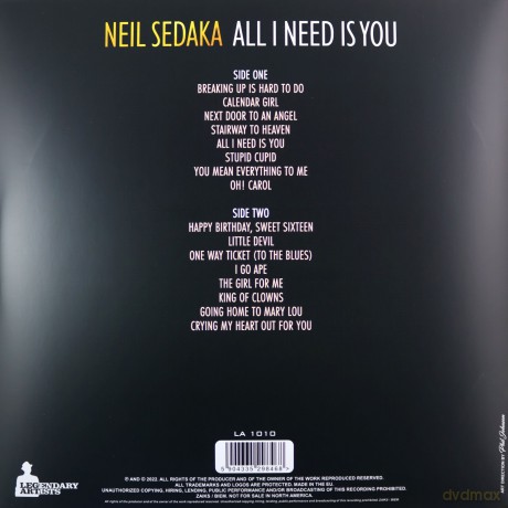 Neil Sedaka: All I Need Is You [Winyl]