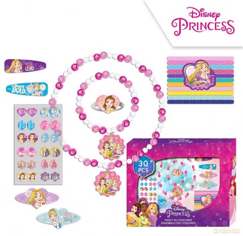 Akcesoriów do włosów i biżuteria Disney Princess 30 el. WD21636