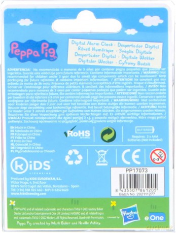 Budzik cyfrowy z projektorem Peppa Pig KE07