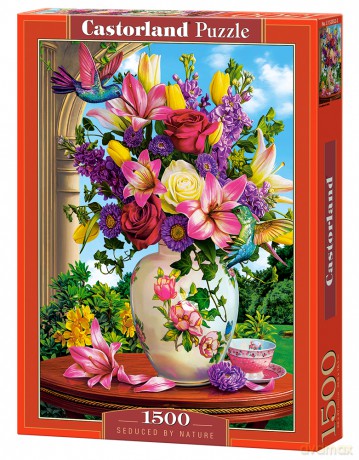 CASTORLAND 1500 el. Uwiedziona przez naturę (bukiet kwiatów w wazonie)  C-152032 [PUZZLE]