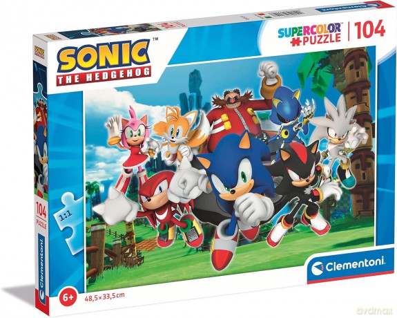 CLEMENTONI 104 el. super kolor Sonic 27159 [PUZZLE]