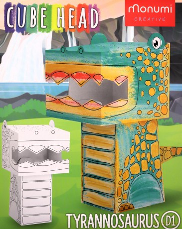 Dino Tyrannosaurus Cube Head MCH000109