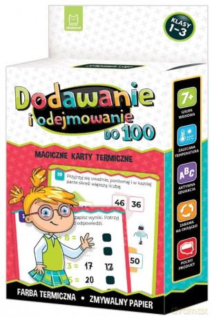 Dodawanie i odejmowanie do 100. Magiczne karty termiczne - Agnieszka Bator [KSIĄŻKA]