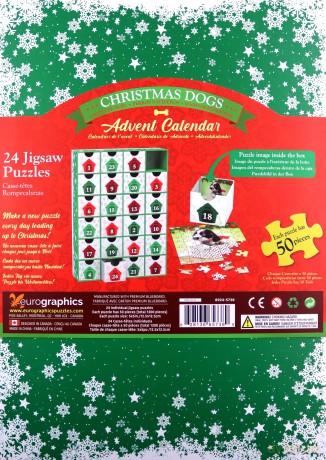 EUROGRAPHICS Kalendarz adwentowy 2022 puzzle Christmas Dogs 8924-5738 [PUZZLE]