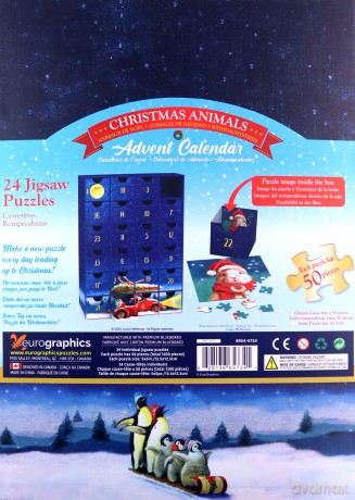 EUROGRAPHICS Kalendarz adwentowy puzzle Funny Christmas Animals 8924-5734 [PUZZLE]