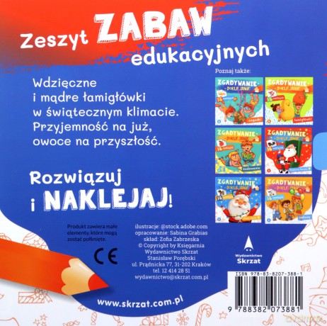 Idą święta. Zgadywanie-doklejanie - Sabina Grabias [KSIĄŻKA]