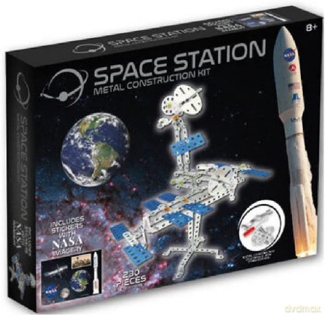 Klocki konstrukcyjne NASA metalowe Stacja Kosmiczna 230 el.