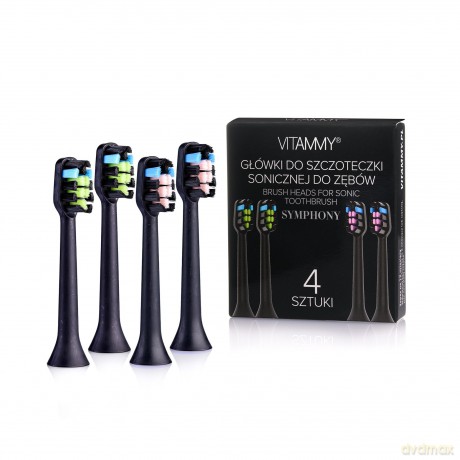 Końcówki do szczoteczki VITAMMY Symphony 4 sztuki black