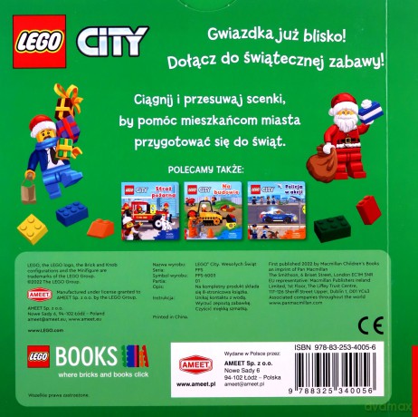 LEGO city Wesołych świąt Książka z ruchomymi elementami PPS-6003 [KSIĄŻKA]