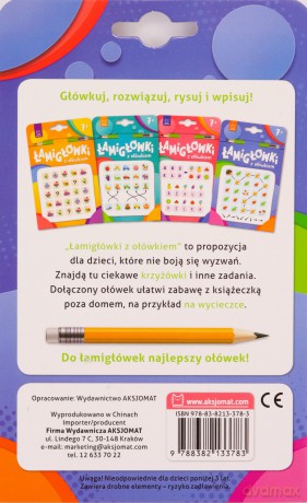 Łamigłówki z ołówkiem 7+. Książeczka niebieska [KSIĄŻKA]