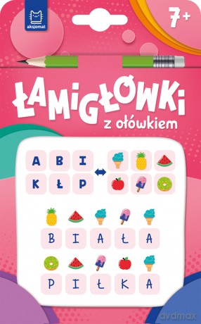 Łamigłówki z ołówkiem 7+. Książeczka różowa [KSIĄŻKA]