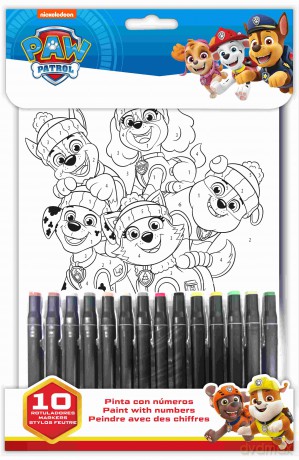Malowanie po numerkach Paw patrol PW19900