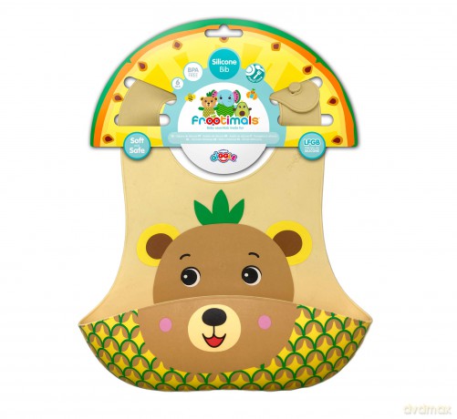 Śliniak silikonowy Frootimals bubba tropibear