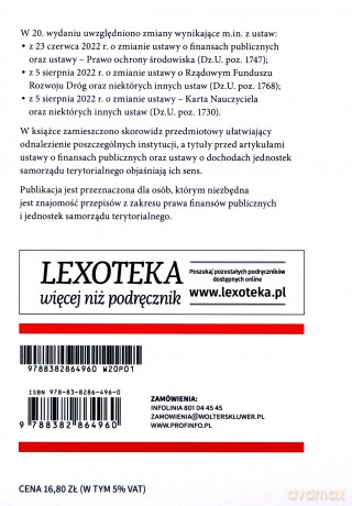 Ustawa o finansach publicznych. Ustawa o dochodach jednostek samorządu terytorialnego. Przepisy [KSIĄŻKA]
