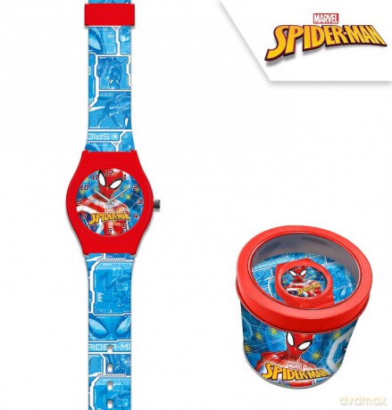 Zegarek analogowy Spiderman w metalowym opakowaniu MV16050