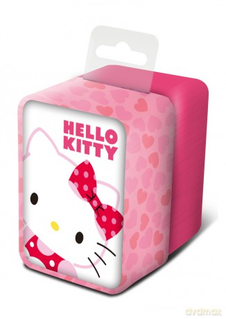 Zegarek analogowy z czerwonym paskiem w metalowym opakowniu Hello Kitty HK50030