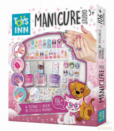 Zestaw manicure studio Pets 3 lakiery STN 7601