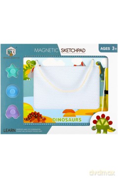 Znikopis magnetyczny z akcesoriami 3w1 Dino