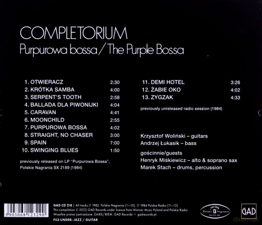 Completorium: Purpurowa Bossa [CD]