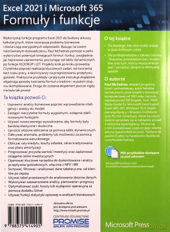 Excel 2021 i Microsoft 365 Formuły i funkcje - Paul McFedries [KSIĄŻKA]