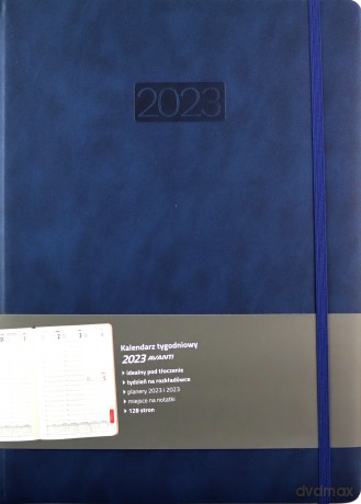 Kalendarz 2023 A4 TDW LUX z gumką mix [KALENDARZ]