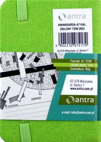 Kalendarz 2023 Awangarda A7 TDW zielony [KALENDARZ]