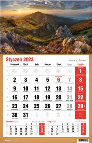 Kalendarz 2023 jednodzielny mix2 KTJ2 [KALENDARZ]
