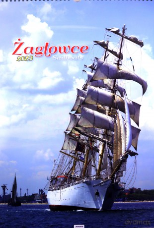 Kalendarz 2023 spirala A3 Żaglowce A3-9 [KALENDARZ]
