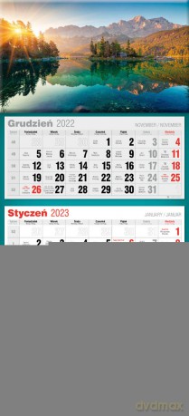 Kalendarz 2023 trójdzielny płaski mix2 KTT2 [KALENDARZ]