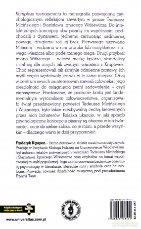 Kompleks nienasycenia. Koncepcje psychiki w prozie Tadeusza Micińskiego i Stanisława Ignacego Witkiewicza - Fryderyk Nguyen [KSIĄŻKA]