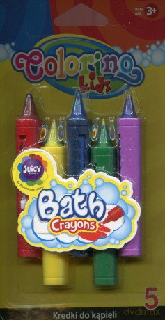 Kredki do kąpieli 5 kolorów Colorino Kids