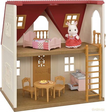 Sylvanian Przytulny domek wiejski z czerwonym dachem