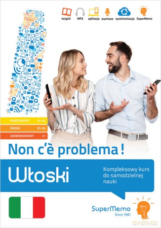 Włoski. Non c' problema! Kompleksowy kurs do samodzielnej nauki (poziom podstawowy A1-A2, średni B1 - Sławomir Braun [KSIĄŻKA]