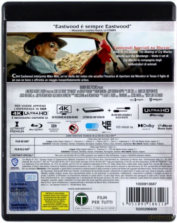 Cry Macho [Blu-Ray 4K]+[Blu-Ray]