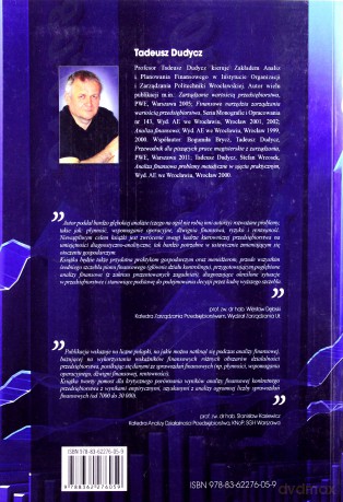 Analiza finansowa jako narzędzie zarządzania finansami przedsiębiorstwa - Tadeusz Dudycz [KSIĄŻKA]