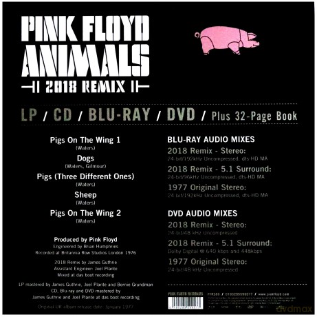 Pink Floyd: Animals (2018 Remix) (Limited) [Winyl]+[Blu-Ray]+[DVD]+[CD]
