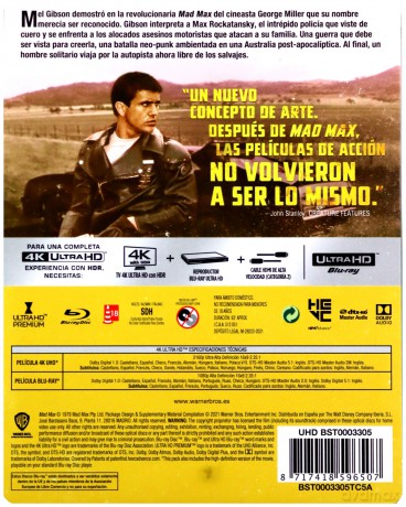 Mad Max (steelbook) [Blu-Ray 4K]+[Blu-Ray]