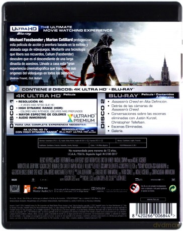 Assassin's Creed [Blu-Ray 4K]+[Blu-Ray]